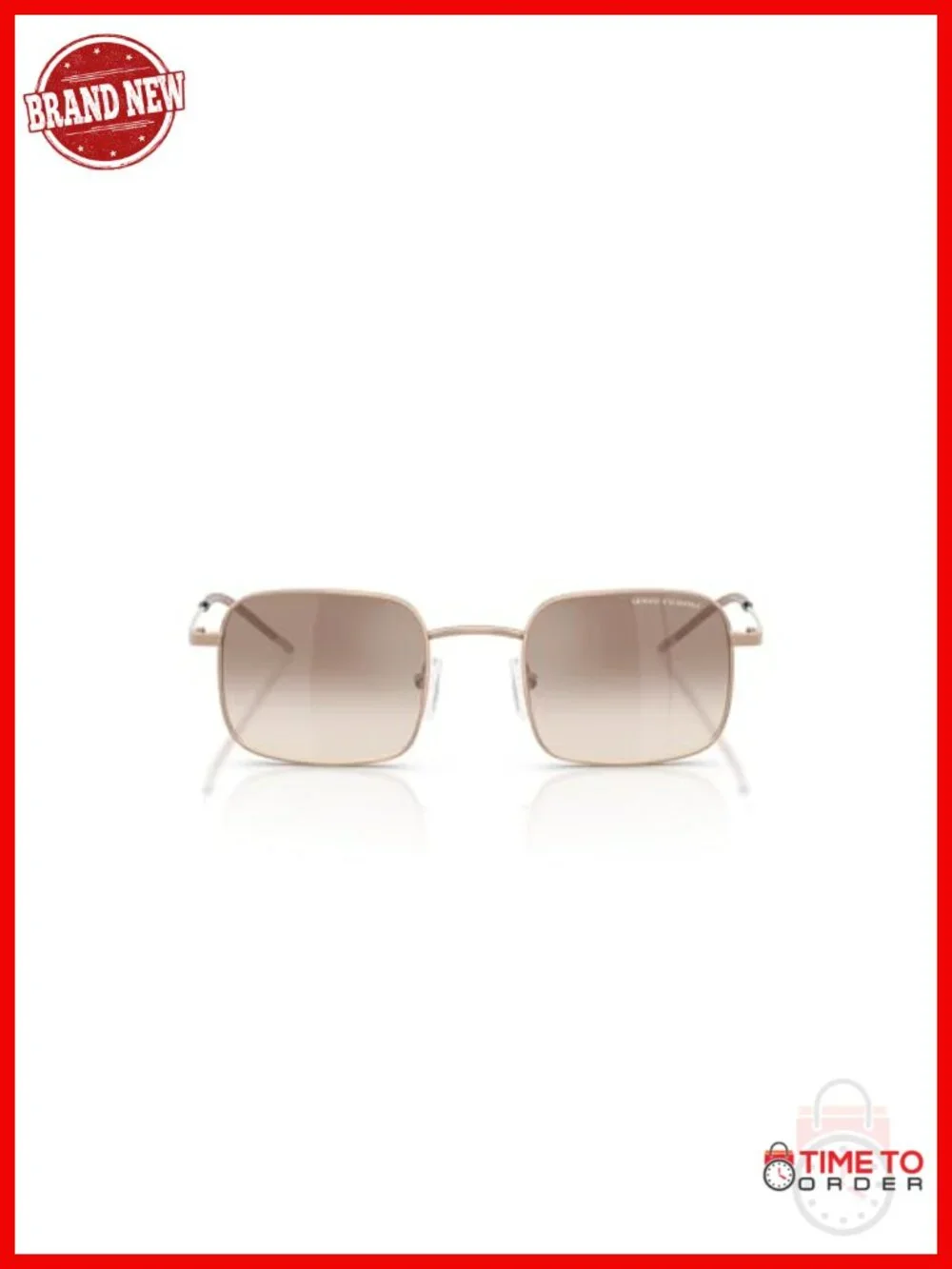 Square Metal Sunglasses with Mirrored Lenses